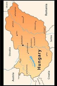 Map of Hungary Journal: 150 Page Lined Notebook/Diary