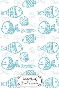 Notebook Journal Dot-Grid, Graph, Lined, Blank No Lined: Fish Pattern: Small Pocket Notebook Journal Diary, 120 Pages, 5.5- X 8.5- (Blank Notebook Jou