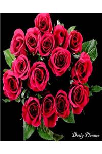 Daily Planner: Red Rose Flower, Black Color, Diary Note Book, Office Appointment, Day Plan to Do List, Plan Your Work, Student School Schedule, Fitness Health Workout Note, Business Daily Goal, Large Size, 120 Pages 8