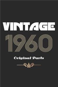 Retro Birthday - Vintage 1960 Notebook Original Parts Gift