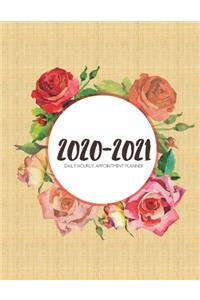 Daily Planner 2020-2021 Watercolor Roses Mirror 15 Months Gratitude Hourly Appointment Calendar