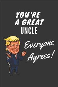 You're A Great Uncle Everyone Agrees! Notebook