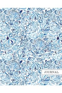 Boho Blue Journal: Blank Lightly Lined Journal To Write In