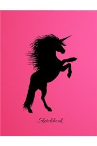 Unicorn Sketchbook for girls and Teens Sketching, Drawing and Doodling, 120 pages, (8.5