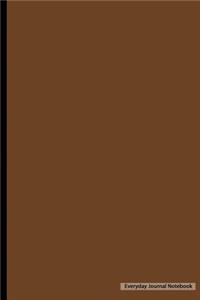 Everyday Journal Notebook - Blank Unlined (Brown Cover)