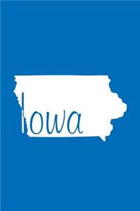 Iowa - Cobalt Blue Lined Notebook with Margins