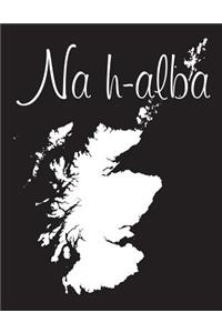 Na h-alba - Black 101 - Lined Notebook with Margins - 8.5X11