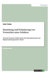 Entstehung und Veränderung von Vorurteilen unter Schülern