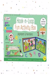 Hook n Loop Fun Activity Box | Velcro Books | Montessori Activity | Busy Book | for 2+ Years Kids - Discover Alphabets & Numbers Through Play