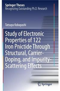 Study of Electronic Properties of 122 Iron Pnictide Through Structural, Carrier-Doping, and Impurity-Scattering Effects