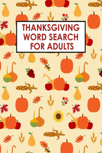 Thanksgiving Word Search for Adults