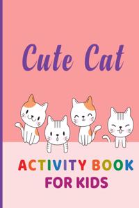 Cute Cat Activity Book for Kids