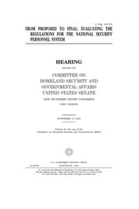 From proposed to final