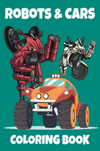 Robots & Cars Coloring Book