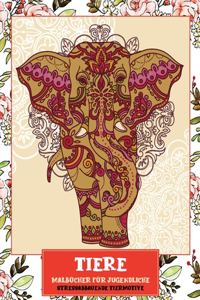 Malbücher für Jugendliche - Stressabbauende Tiermotive - Tiere