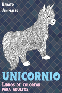 Libros de colorear para adultos - Barato - Animales - Unicornio