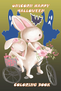 Unicorn Happy Halloween Coloring Book