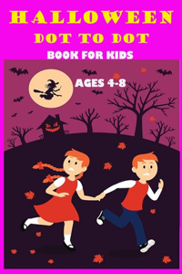 Halloween Dot to dot book for kids Ages 4-8