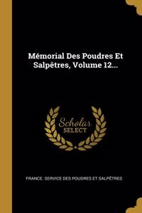 Mémorial Des Poudres Et Salpêtres, Volume 12...