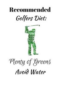 Recommended Golfers Diet