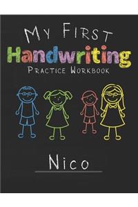 My first Handwriting Practice Workbook Nico