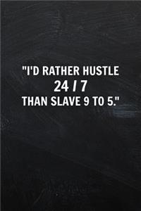 I'd Rather Hustle 24 / 7 Than Slave 9 to 5.