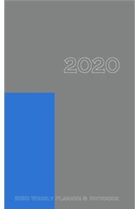 Grey and Blue 2020 Weekly Planner & Notebook