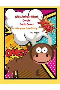 Kids Animal Blank Comic Book Cover Create your Own Story 100 Pages