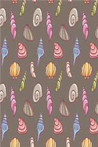 Muschel Notizbuch rosa blau gelbe Edition