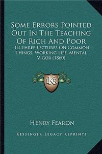 Some Errors Pointed Out In The Teaching Of Rich And Poor