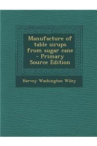 Manufacture of Table Sirups from Sugar Cane