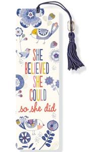 She Believed She Could Beaded Bookmark