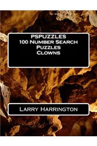 PSPUZZLES 100 Number Search Puzzles Clowns