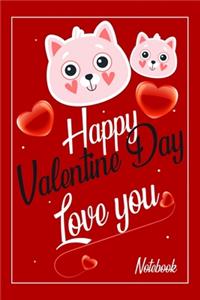 Cute Cats Valentine's Day Gift for Cat lovers Notebook journal