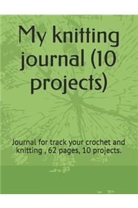 My knitting journal (10 projects)