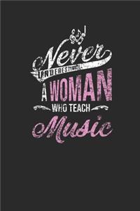 Never Underestimate A Woman Who Teach Music