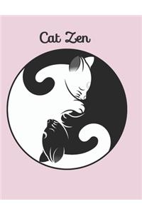 Cat Zen - cute cat lady notebook