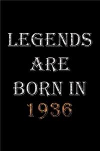Legends Are Born In 1936 Notebook