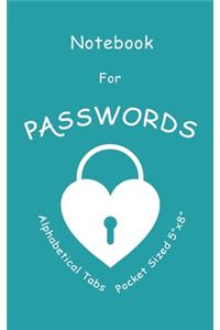 Notebook For Passwords