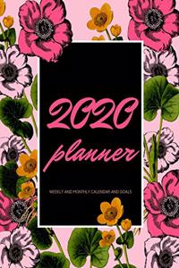 2020 Planner Weekly and Monthly Calendar and Goals