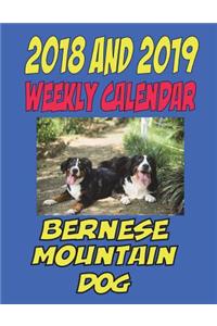 2018 and 2019 Weekly Calendar Bernese Mountain Dog