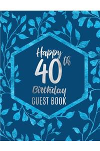 Happy 40th Birthday Guest Book