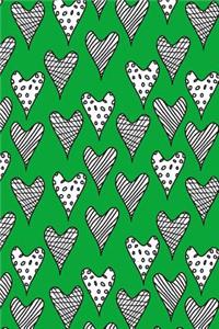 Bullet Journal Notebook Abstract Hearts Pattern 7