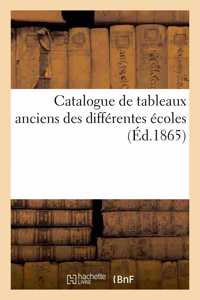 Catalogue de Tableaux Anciens Des Différentes Écoles