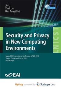 Security and Privacy in New Computing Environments