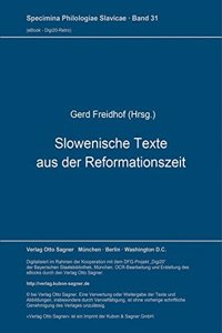 Slowenische Texte Aus Der Reformationszeit
