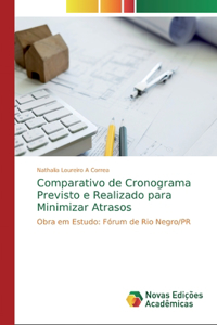 Comparativo de Cronograma Previsto e Realizado para Minimizar Atrasos