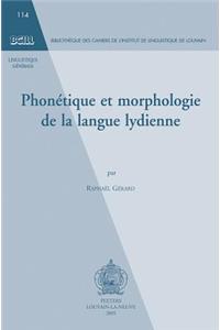 Phonétique et morphologie de la langue lydienne