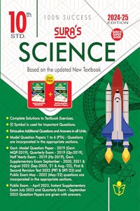 SURA`S 10th Std Science Guide in English Medium 2024-25 Edition