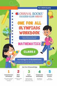 Oswaal One For All Olympiad Workbook Class 2 Maths for 2024-25 Exam